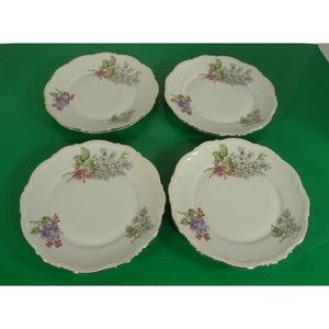 Mitterteich Bavaria LILAC Bread Plate (s) LOT OF 4 Germany